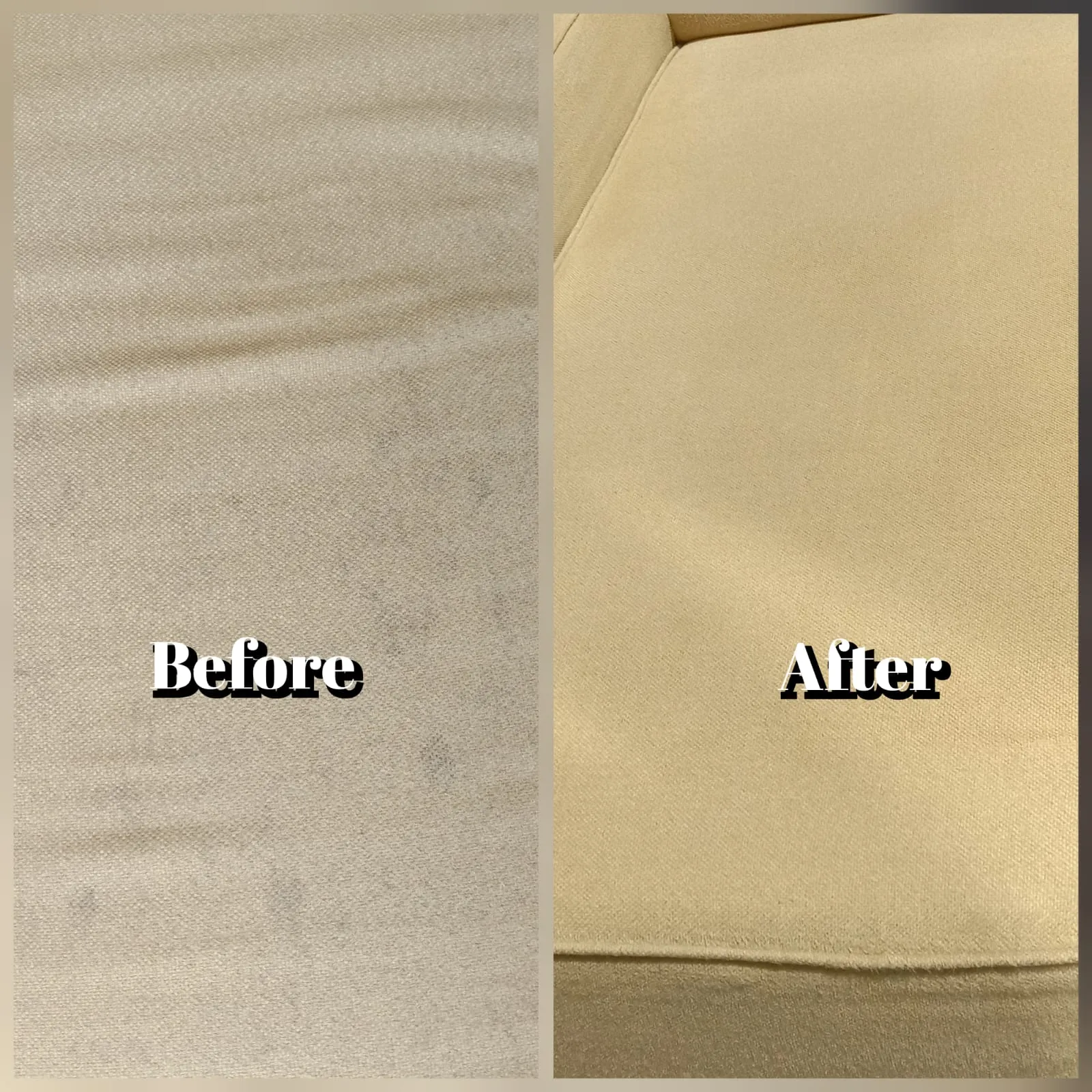 Carpet cleaning result before and after